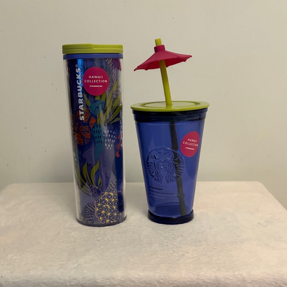 Starbucks *EXCLUSIVELY* Only in Hawaii Collection Blue and Lime Tumblers